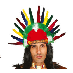 Indiánská péřová čelenka